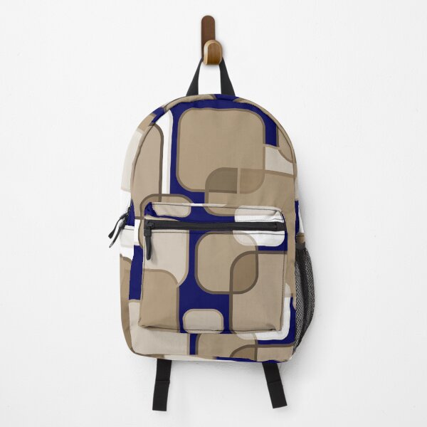 Item preview, Retro Square Bubbles - Beige and Navy Blue designed and sold by Quooki.