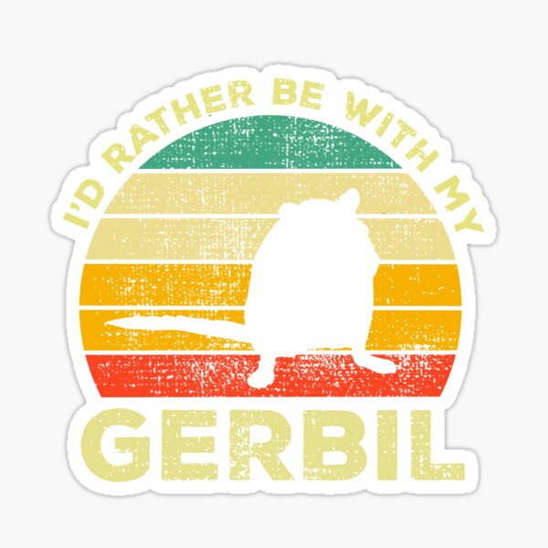 Vista previa del artículo con la obra «Prefiero estar con mi regalo vintage de jerbo para propietarios de jerbos», diseñado y vendido por JokeGysen.