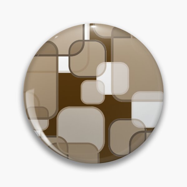 Item preview, Retro Square Bubbles - Beige and Brown designed and sold by Quooki.