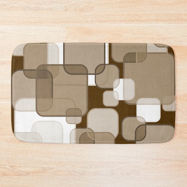 Item preview, Retro Square Bubbles - Beige and Brown designed and sold by Quooki.