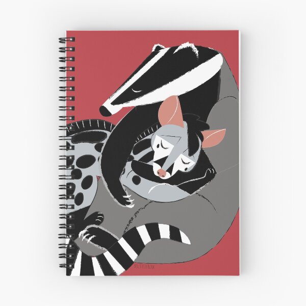 Item preview, Love 365 Need a hug badgers and genets Red designed and sold by belettelepink.