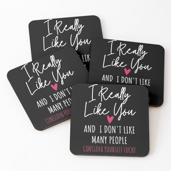 Item preview, I Really Like You And I Don't Like Many People, Funny Cute sarcastic Valentine Gag Gift For Boyfriend, Girlfriend & Couples designed and sold by PrettyAmazing.