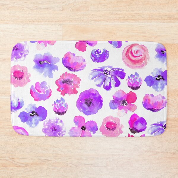 Item preview, watercolor flowers, floral, watercolor, pink and purple watercolor flowers, spring, handpainted designed and sold by dodidoodles.