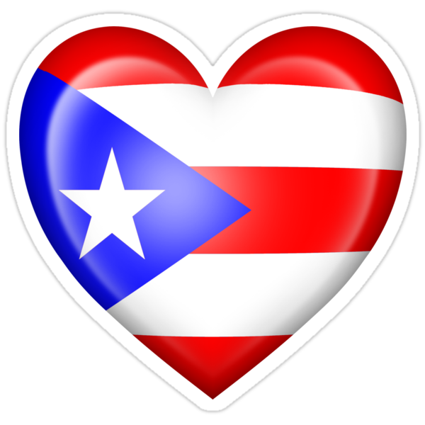 Puerto Rican Heart Flag Stickers By Jeff Bartels Redbubble 
