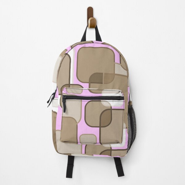 Item preview, Retro Square Bubbles - Beige and Pink designed and sold by Quooki.