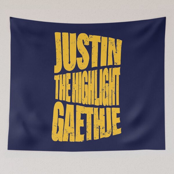 Item preview, Justin "The Highlight" Gaetjhe - Typography - Yellow designed and sold by Getting  Smashed Co.