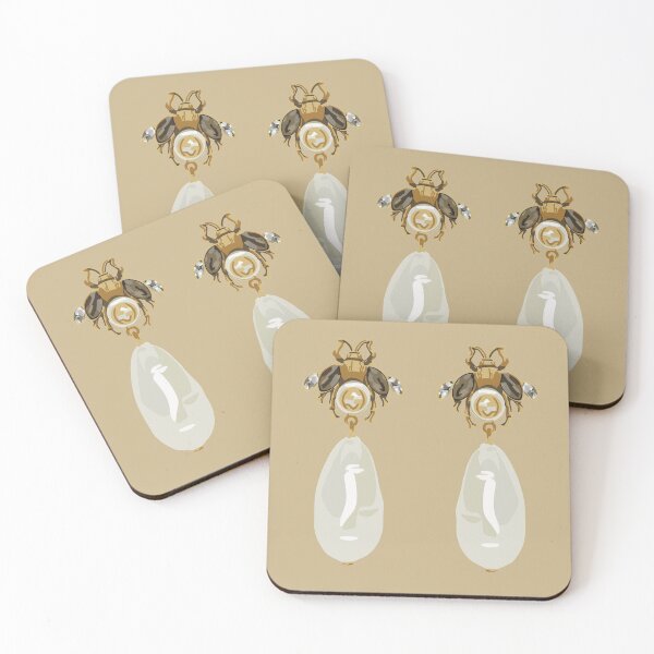 Item preview, Fashion illustration- Pair of bee pearl earrings  designed and sold by Tana-B.
