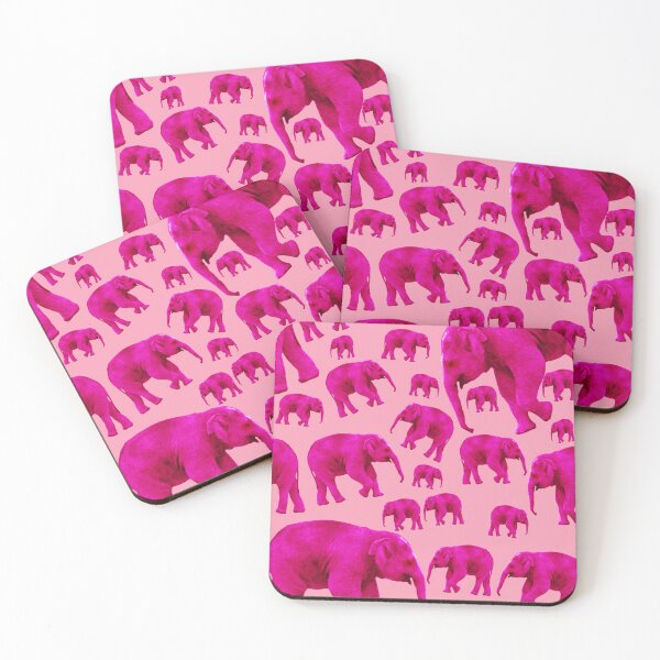 Item preview, Pink Elephants, pink background designed and sold by Angelika Kjeller.