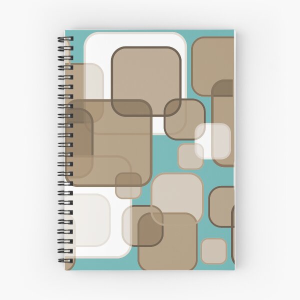 Item preview, Retro Square Bubbles - Beige and Teal designed and sold by Quooki.