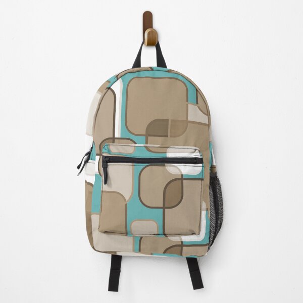 Item preview, Retro Square Bubbles - Beige and Teal designed and sold by Quooki.