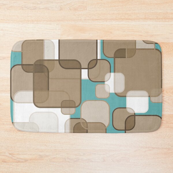 Item preview, Retro Square Bubbles - Beige and Teal designed and sold by Quooki.