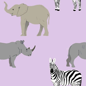 Artwork thumbnail, Safari Pattern - Purple by RVHudson