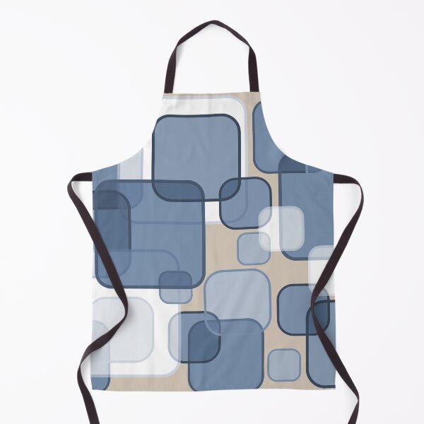 Item preview, Retro Square Bubbles - Blue and Beige designed and sold by Quooki.