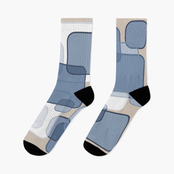 Item preview, Retro Square Bubbles - Blue and Beige designed and sold by Quooki.