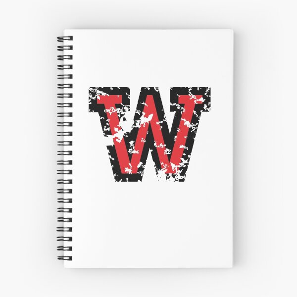 Item preview, Letter W (Distressed) two-color black / red character designed and sold by theshirtshops.