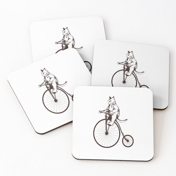 Item preview, Vintage cat penny farthing designed and sold by DerSenat.