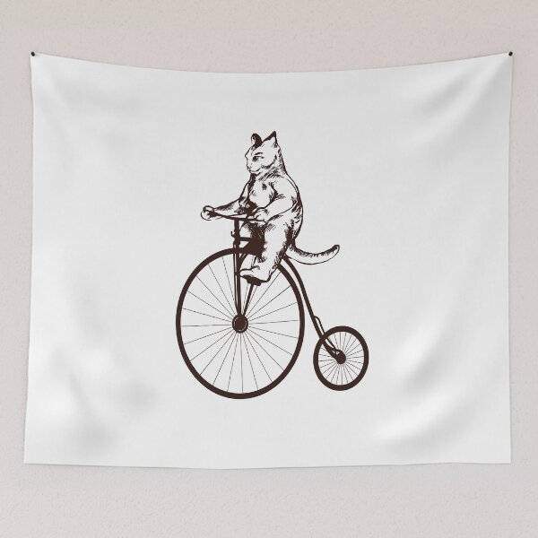 Item preview, Vintage cat penny farthing designed and sold by DerSenat.