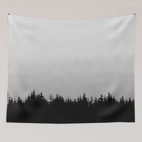 Item preview, Monochrome Treeline designed and sold by wintry-art.