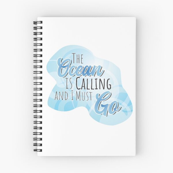 Item preview, The Ocean is Calling and I Must Go - Colorful Blue Text designed and sold by TheMajesticGoat.