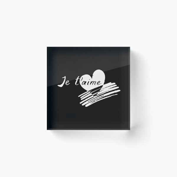 Je t'aime. Symbol of Love Acrylic Block