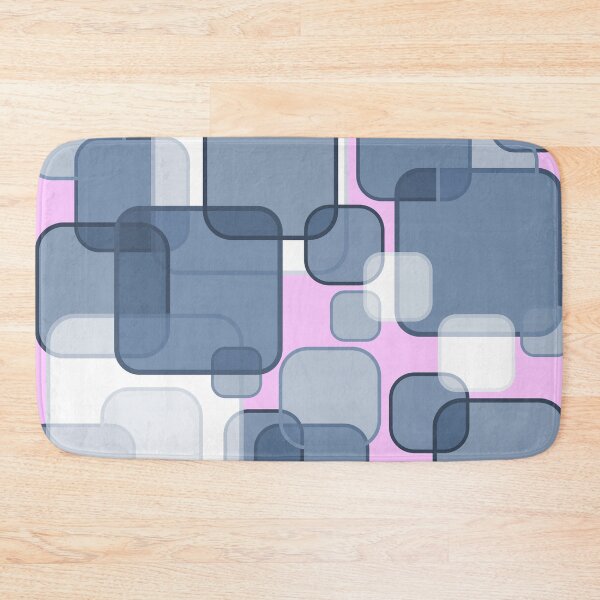Item preview, Retro Square Bubbles - Blue and Pink designed and sold by Quooki.