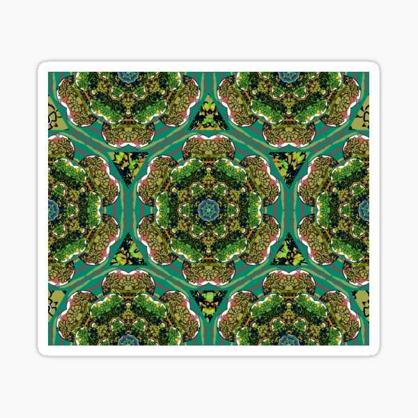 Green Terrarium Kaleidoscope Sticker