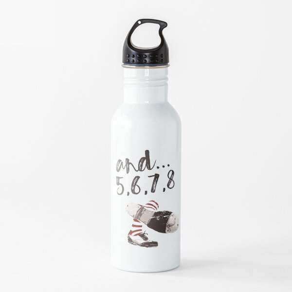 and... 5, 6, 7, 8 Dance design with tap shoes, The best fun gift for any dancer! tap dance art, #tapdanceart, tap fam Water Bottle