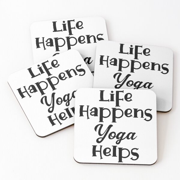Item preview, Life Happens, Yoga Helps designed and sold by LovenLaughter.