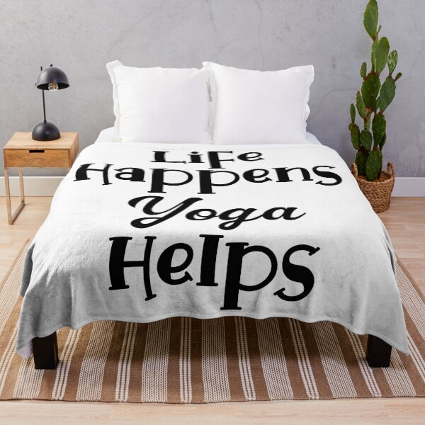 Item preview, Life Happens, Yoga Helps designed and sold by LovenLaughter.