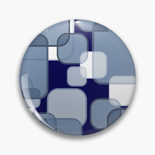 Item preview, Retro Square Bubbles - Blue and Navy designed and sold by Quooki.
