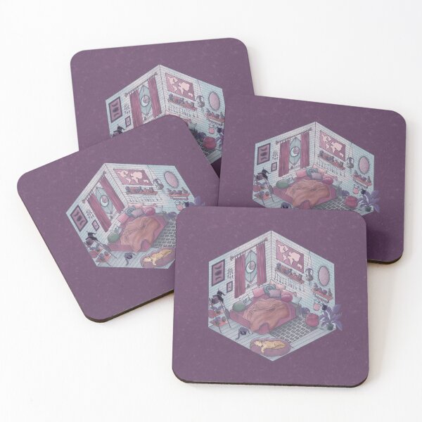 Item preview, Purple Isometric Room Design designed and sold by lizillustrated.