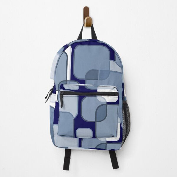 Item preview, Retro Square Bubbles - Blue and Navy designed and sold by Quooki.