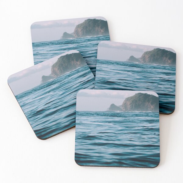 Item preview, Ocean waves with mysterious distant cliffs designed and sold by LeBreab.
