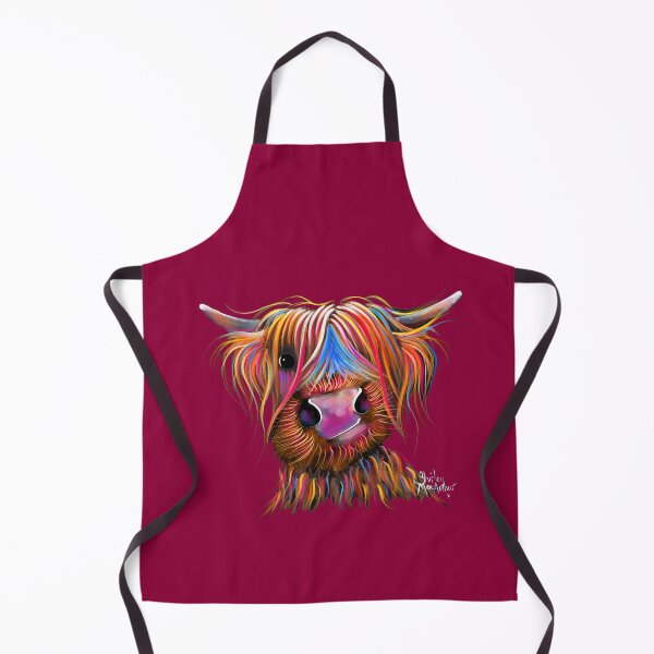 Item preview, CoW PRiNT SCoTTiSH HiGHLaND ' BRuCe oN MaGeNTa ' BY SHiRLeY MacARTHuR designed and sold by Shirley MacArthur Art.
