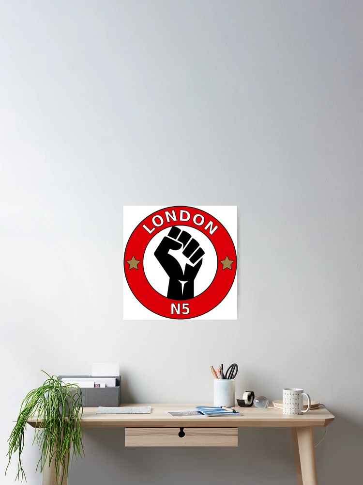 Thumbnail 2 of 3, Poster, Arsenal Postcode Fist designed and sold by Rag-Dog.