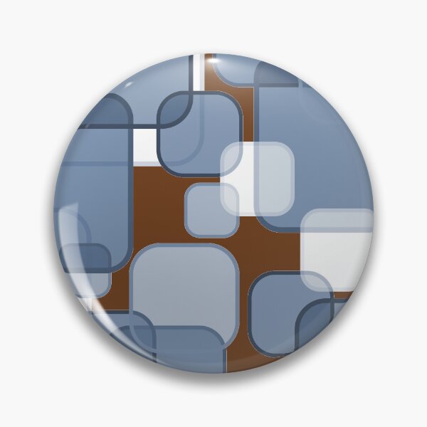 Item preview, Retro Square Bubbles - Blue and Brown designed and sold by Quooki.