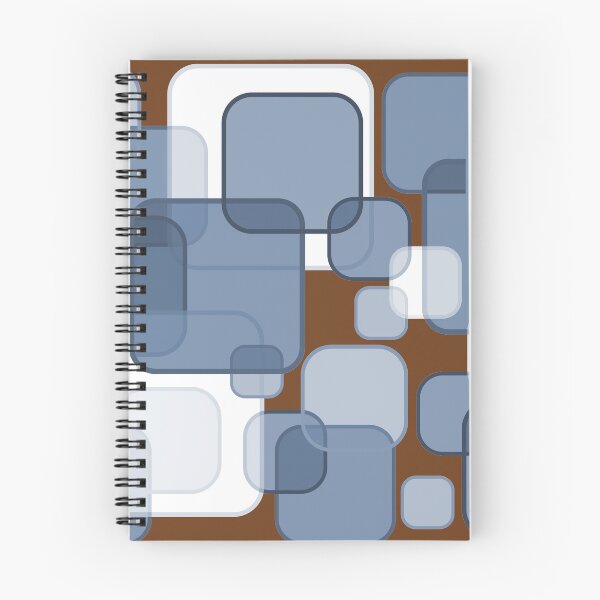 Item preview, Retro Square Bubbles - Blue and Brown designed and sold by Quooki.
