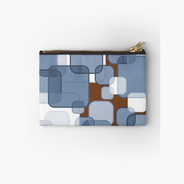 Item preview, Retro Square Bubbles - Blue and Brown designed and sold by Quooki.