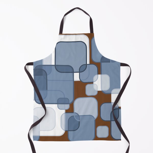 Item preview, Retro Square Bubbles - Blue and Brown designed and sold by Quooki.