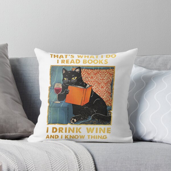 Item preview, Black Cat I Drink Wine and I Know Thing designed and sold by khangiay2711.