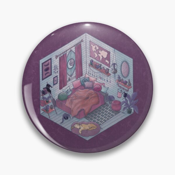 Item preview, Purple Isometric Room Design designed and sold by lizillustrated.