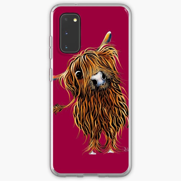 HiGHLaND CoW PRiNT SCoTTiSH ' CoooWeee oN MaGeNTa ' BY SHiRLeY MacARTHuR Samsung Galaxy Soft Case
