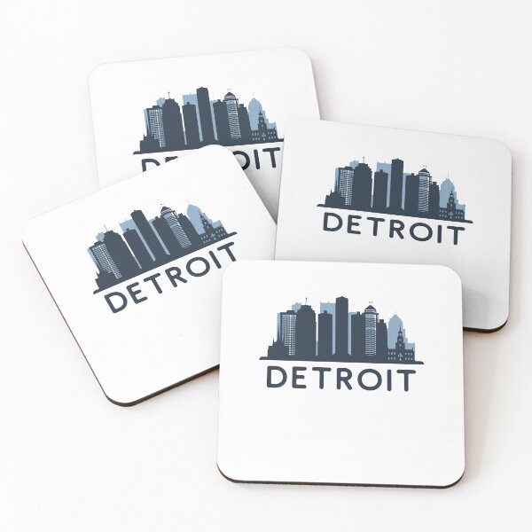 Item preview, Detroit City Skyscraper Skylines Vintage Sunset Retro Silhouette designed and sold by Emerg-Apparel.
