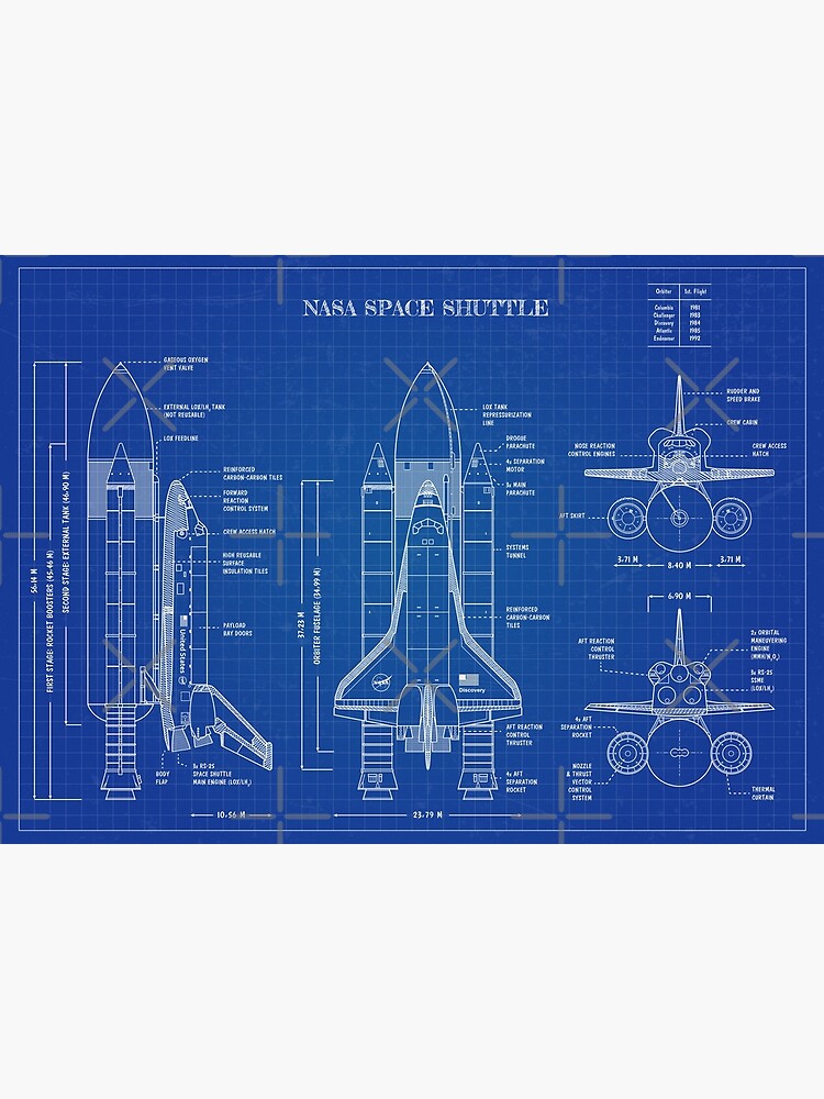 NASA Space Shuttle (Blueprint) by BGALAXY