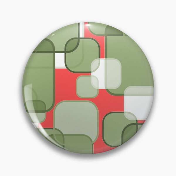 Item preview, Retro Square Bubbles - Green and Red designed and sold by Quooki.