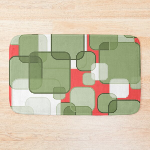 Item preview, Retro Square Bubbles - Green and Red designed and sold by Quooki.