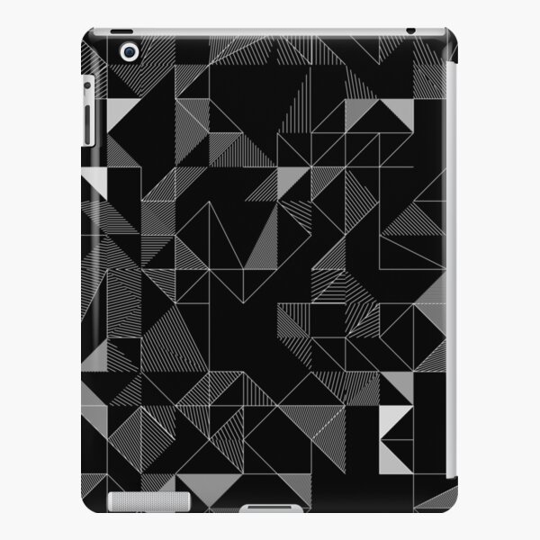 Boutique Black Triangle Grid Geometric Design iPad Snap Case