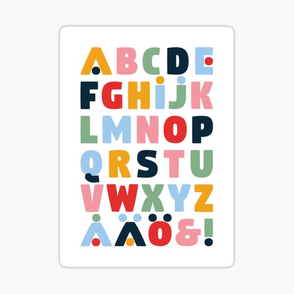 Item preview, Swedish Colorful Alphabet designed and sold by EllinorPrints.