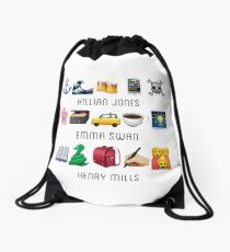 Jones Swan Emoji Drawstring Bag