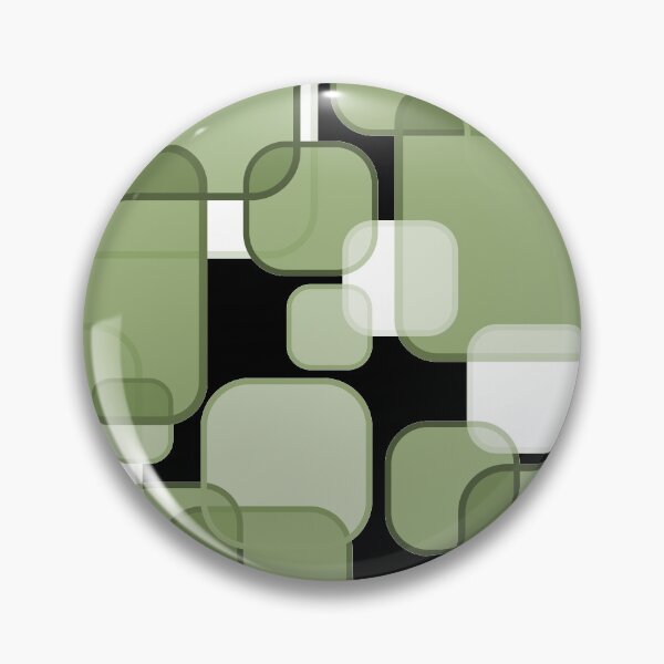 Item preview, Retro Square Bubbles - Green and Black designed and sold by Quooki.